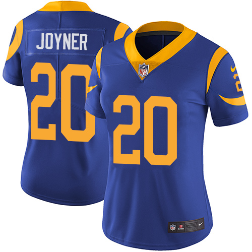 Nike Rams #20 Lamarcus Joyner Royal Blue Alternate Women's Stitched NFL Vapor Untouchable Limited Jersey - Click Image to Close